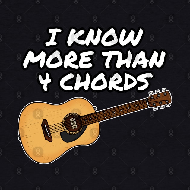 Acoustic Guitarist, I Know More Than 4 Chords by doodlerob